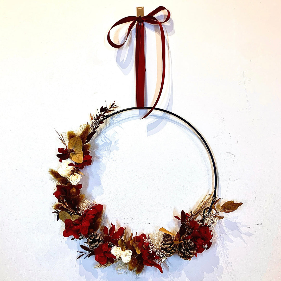 Couronne de fleur decoration murale "Place de La Madeleine" | Ateliers Ouchamp