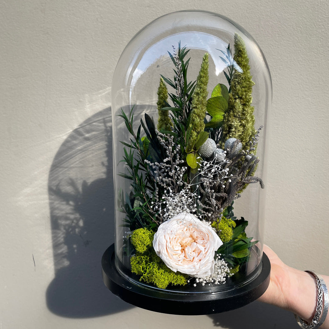 Cloche fleurie stabilisée "Rue de Chantilly" | Ateliers Ouchamp