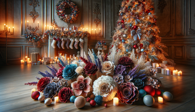 Des fleurs stabilisées pour une décoration de Noël élégante
