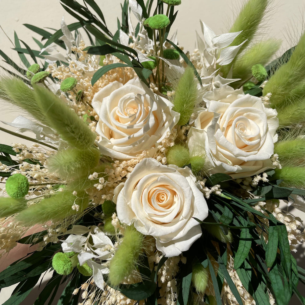 Bouquet vert et blanc 