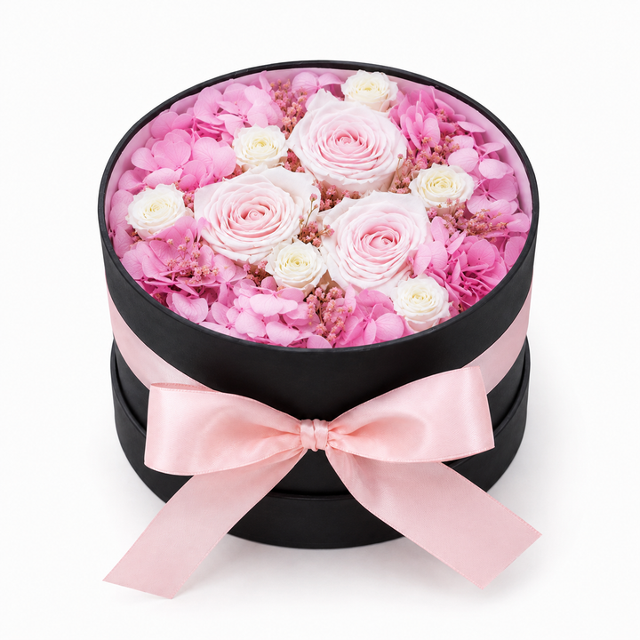 Boîte à chapeau fleurie "Rue des Rosiers"