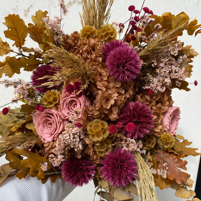 Bouquet fleurs éternelles pour un anniversaire| Ateliers Ouchamp