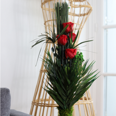 Ateliers Ouchamp : Bouquet fleurs stabilisées/éternelle "Faubourg Montmartre"