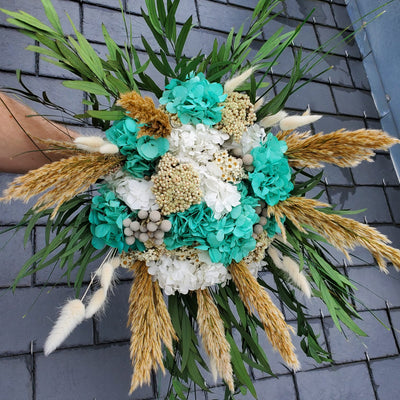 Bouquet Décoratif Fleurs Éternelles Vert | Décoration Intérieure Élégante