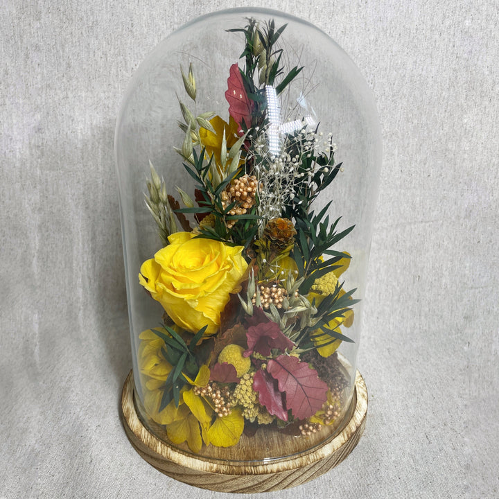 Cloche en fleurs stabilisées/éternelles "Cité des fleurs" | Ateliers Ouchamp