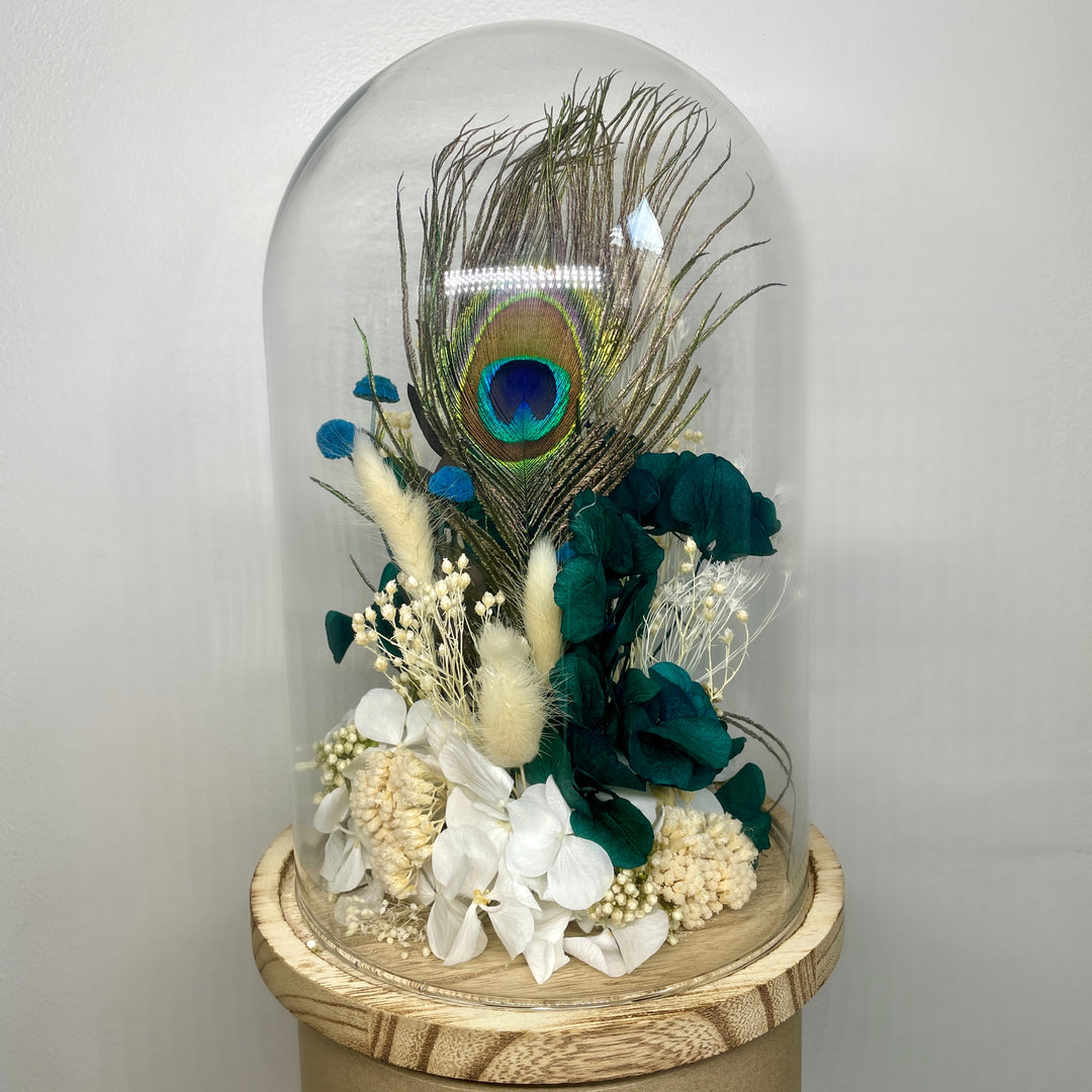 Ateliers Ouchamp : Cloche en fleurs stabilisées/éternelles "Rue de la Gaîté"